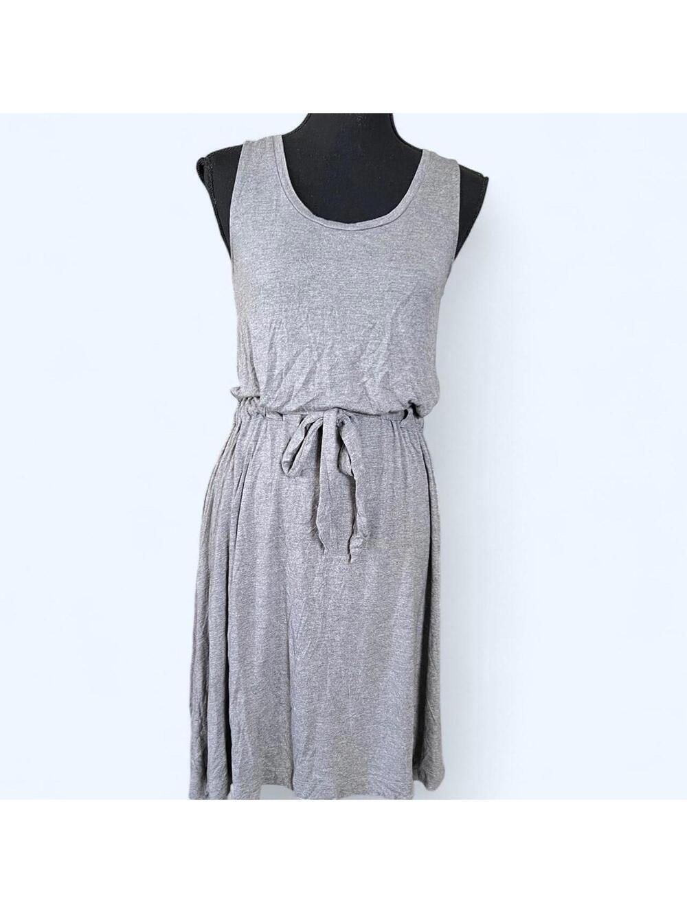 Vintage Y2K Gap grey midi boho minimalist tie waist tank dress Size Small - Picture 2 of 6
